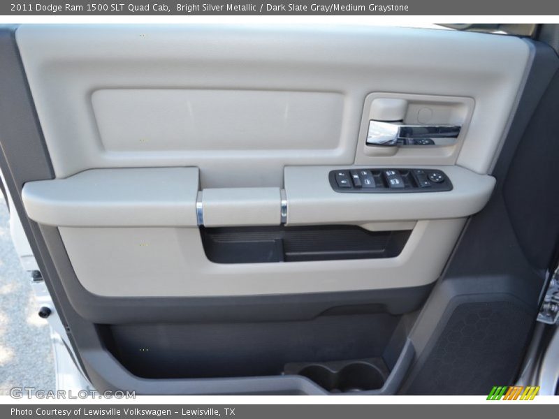 Bright Silver Metallic / Dark Slate Gray/Medium Graystone 2011 Dodge Ram 1500 SLT Quad Cab