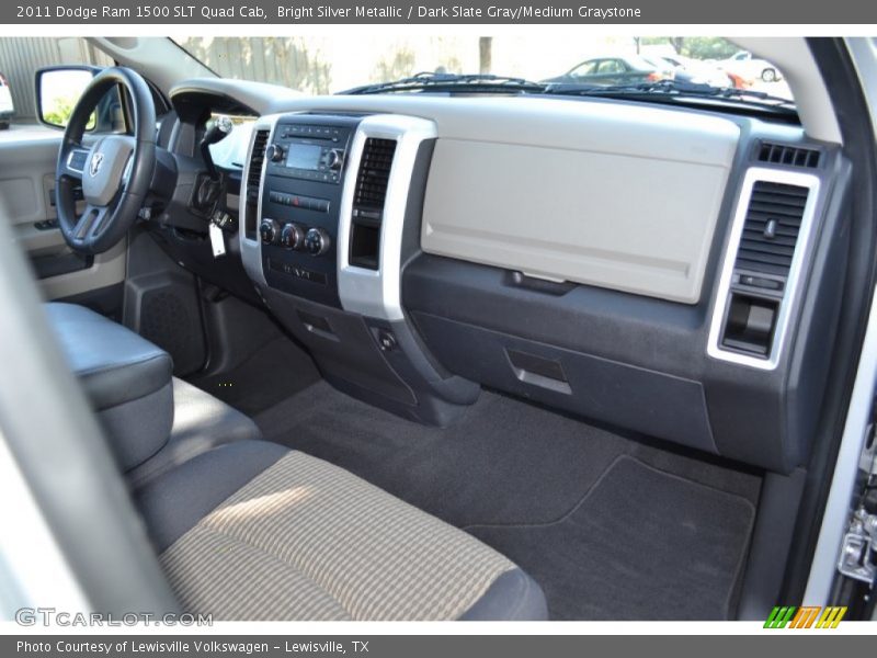 Bright Silver Metallic / Dark Slate Gray/Medium Graystone 2011 Dodge Ram 1500 SLT Quad Cab