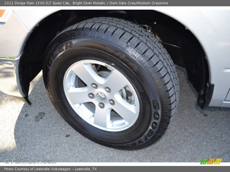 Bright Silver Metallic / Dark Slate Gray/Medium Graystone 2011 Dodge Ram 1500 SLT Quad Cab