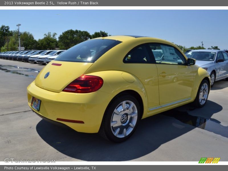 Yellow Rush / Titan Black 2013 Volkswagen Beetle 2.5L