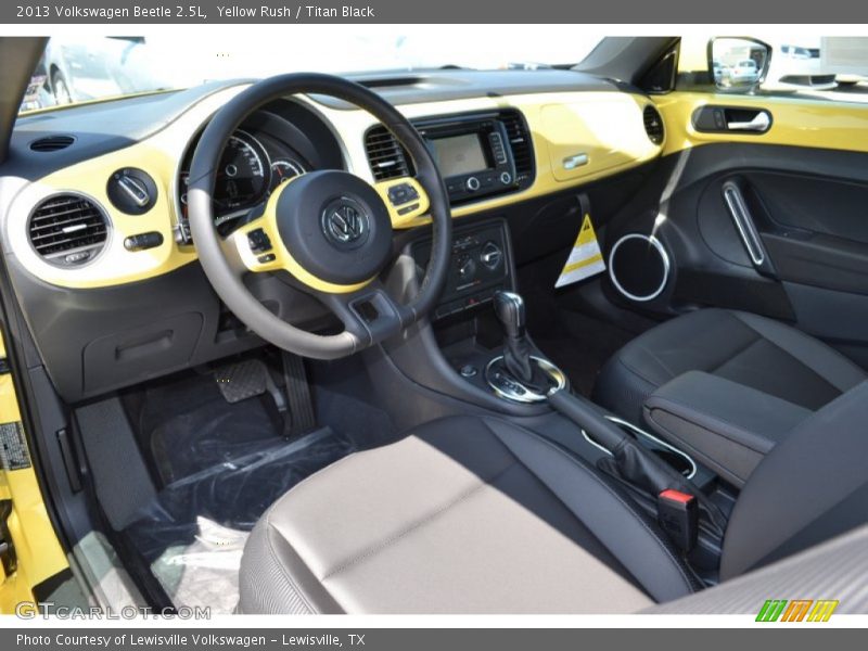 Yellow Rush / Titan Black 2013 Volkswagen Beetle 2.5L