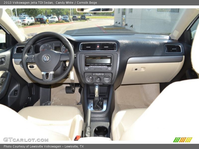 Candy White / Cornsilk Beige 2013 Volkswagen Jetta TDI Sedan