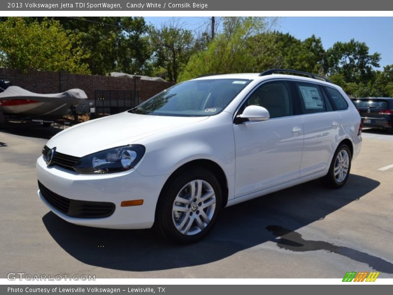 Candy White / Cornsilk Beige 2013 Volkswagen Jetta TDI SportWagen