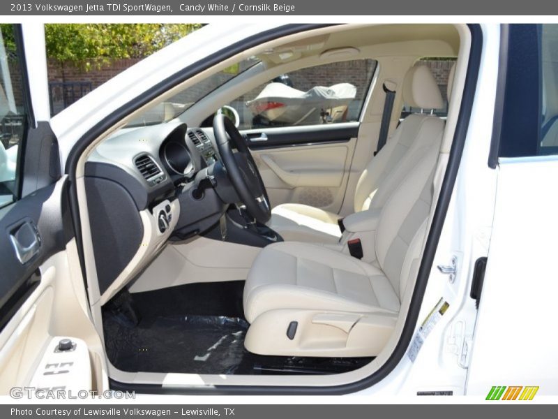 Candy White / Cornsilk Beige 2013 Volkswagen Jetta TDI SportWagen