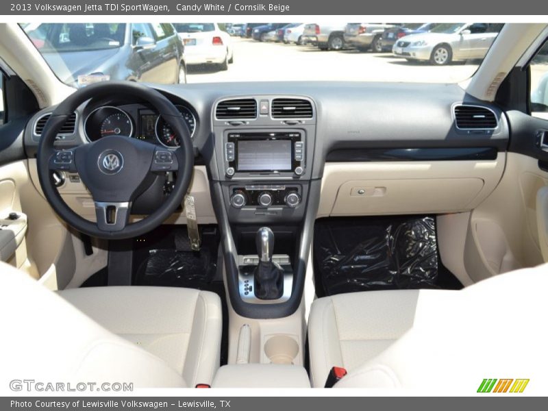 Candy White / Cornsilk Beige 2013 Volkswagen Jetta TDI SportWagen