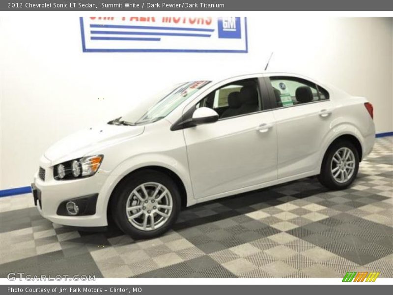 Summit White / Dark Pewter/Dark Titanium 2012 Chevrolet Sonic LT Sedan