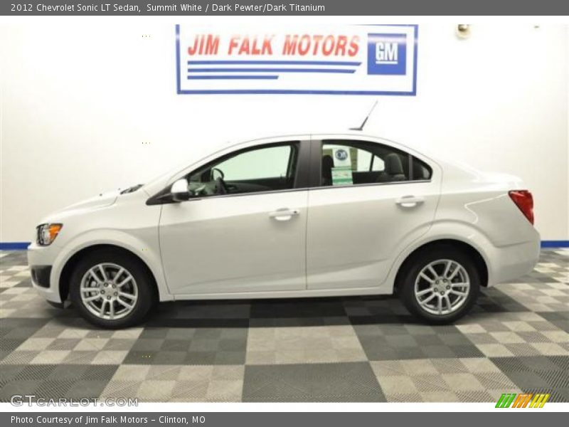 Summit White / Dark Pewter/Dark Titanium 2012 Chevrolet Sonic LT Sedan
