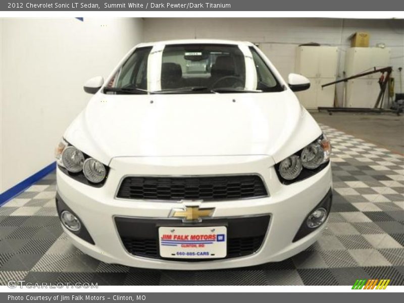 Summit White / Dark Pewter/Dark Titanium 2012 Chevrolet Sonic LT Sedan