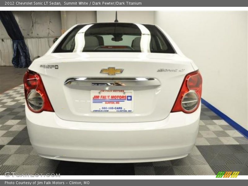 Summit White / Dark Pewter/Dark Titanium 2012 Chevrolet Sonic LT Sedan