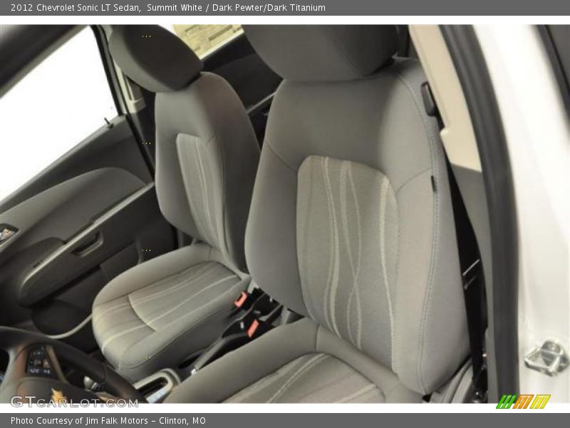 Summit White / Dark Pewter/Dark Titanium 2012 Chevrolet Sonic LT Sedan