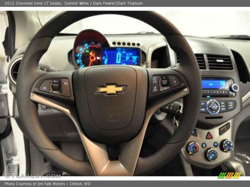 Summit White / Dark Pewter/Dark Titanium 2012 Chevrolet Sonic LT Sedan