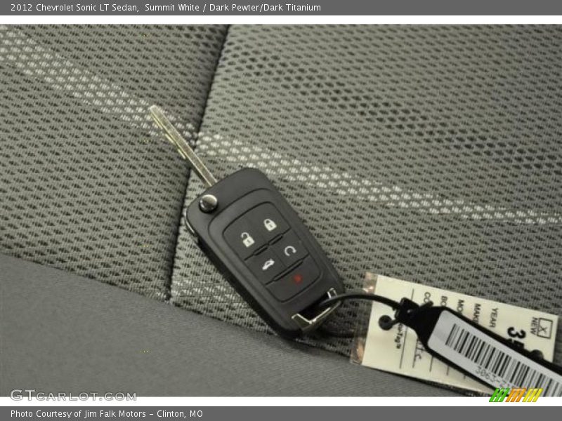 Summit White / Dark Pewter/Dark Titanium 2012 Chevrolet Sonic LT Sedan