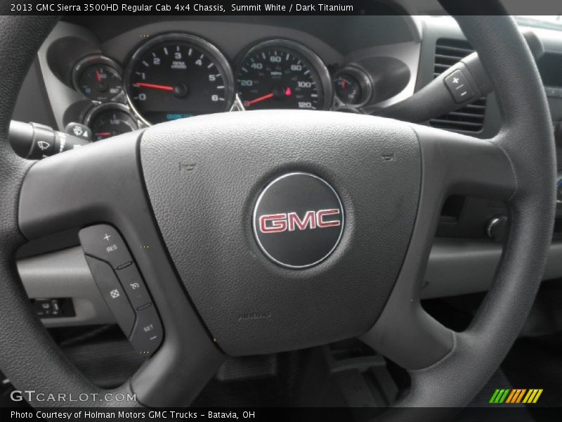 Summit White / Dark Titanium 2013 GMC Sierra 3500HD Regular Cab 4x4 Chassis