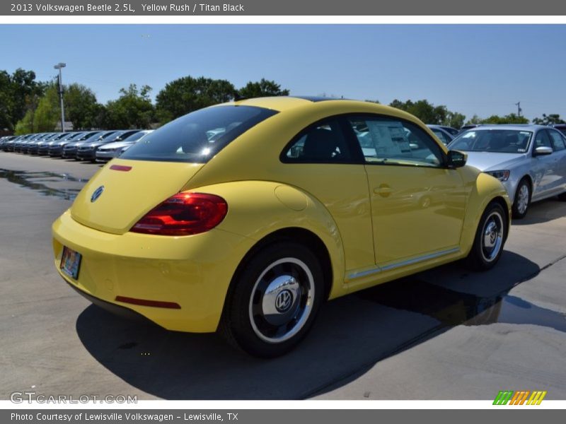 Yellow Rush / Titan Black 2013 Volkswagen Beetle 2.5L