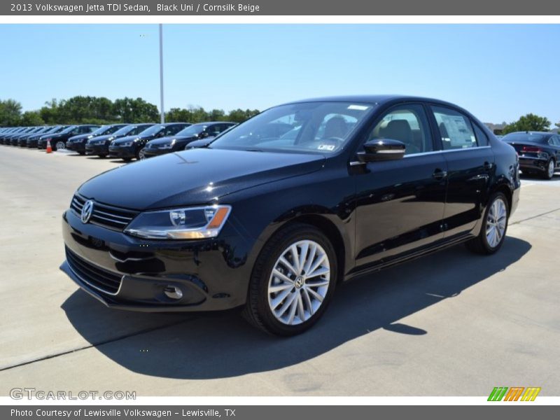 Black Uni / Cornsilk Beige 2013 Volkswagen Jetta TDI Sedan