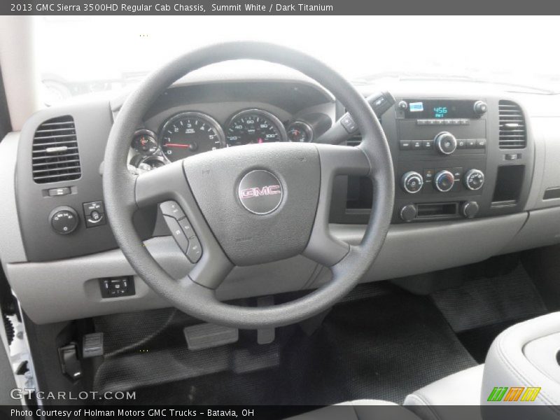 Summit White / Dark Titanium 2013 GMC Sierra 3500HD Regular Cab Chassis