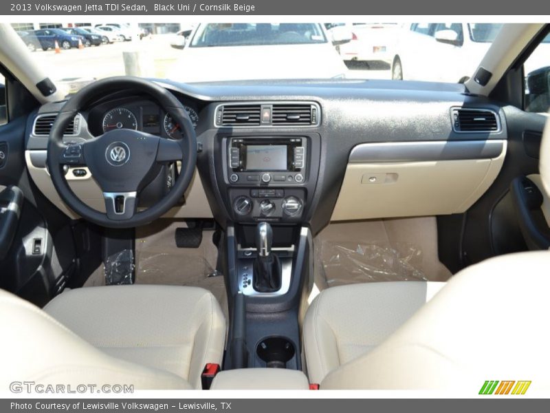 Black Uni / Cornsilk Beige 2013 Volkswagen Jetta TDI Sedan