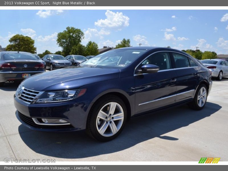 Night Blue Metallic / Black 2013 Volkswagen CC Sport