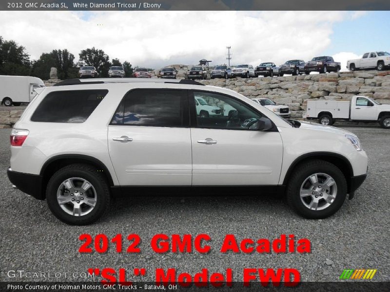 White Diamond Tricoat / Ebony 2012 GMC Acadia SL