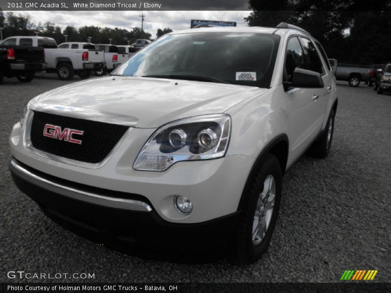 White Diamond Tricoat / Ebony 2012 GMC Acadia SL