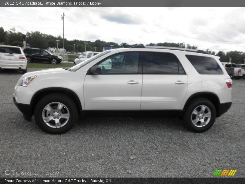White Diamond Tricoat / Ebony 2012 GMC Acadia SL