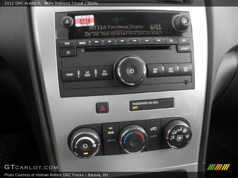 White Diamond Tricoat / Ebony 2012 GMC Acadia SL
