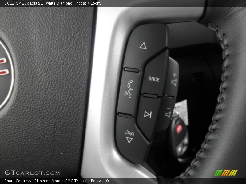 White Diamond Tricoat / Ebony 2012 GMC Acadia SL