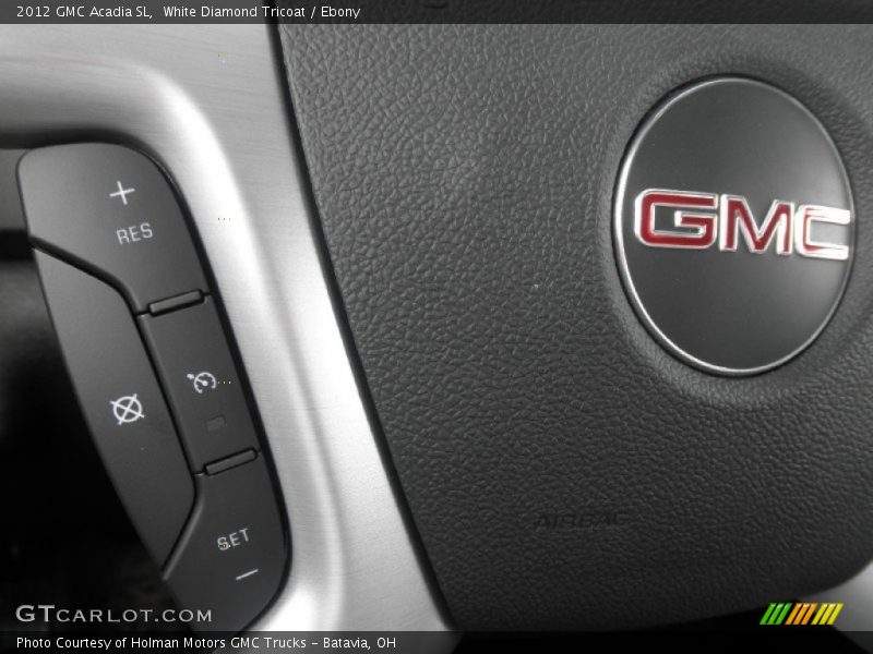 White Diamond Tricoat / Ebony 2012 GMC Acadia SL