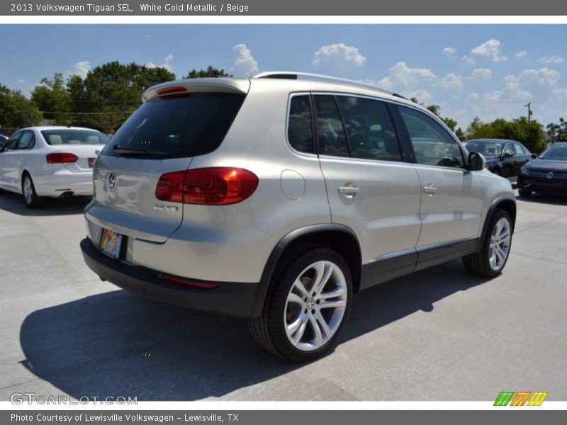 White Gold Metallic / Beige 2013 Volkswagen Tiguan SEL