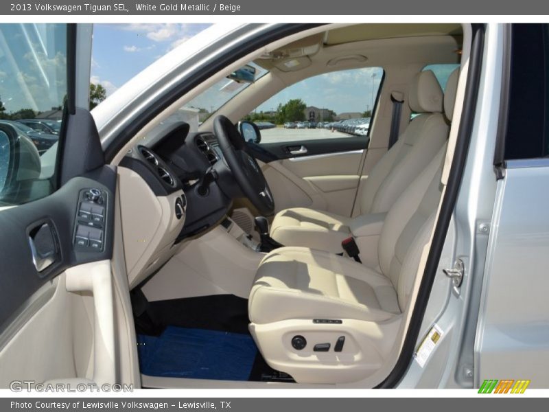 White Gold Metallic / Beige 2013 Volkswagen Tiguan SEL