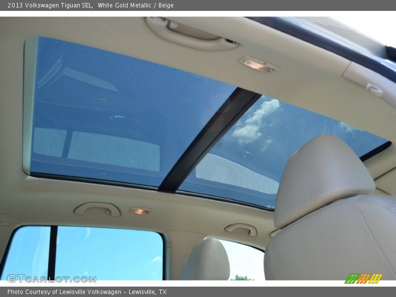 White Gold Metallic / Beige 2013 Volkswagen Tiguan SEL