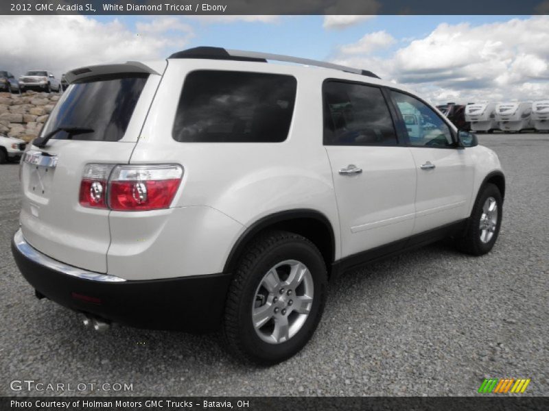 White Diamond Tricoat / Ebony 2012 GMC Acadia SL