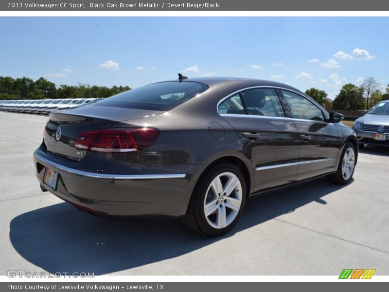 Black Oak Brown Metallic / Desert Beige/Black 2013 Volkswagen CC Sport