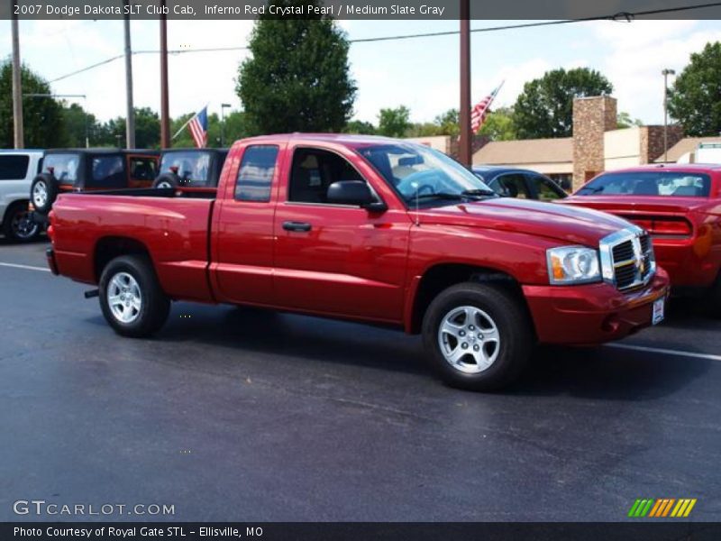 Inferno Red Crystal Pearl / Medium Slate Gray 2007 Dodge Dakota SLT Club Cab