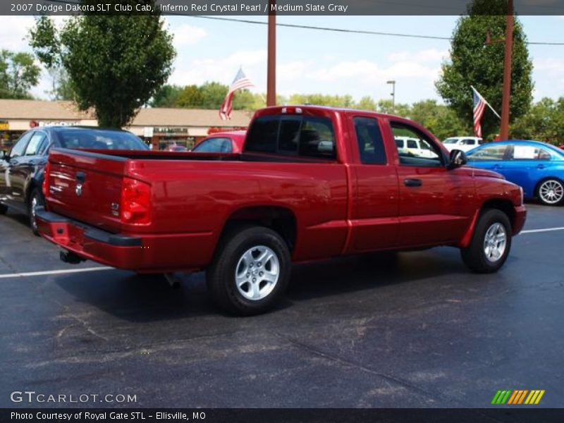 Inferno Red Crystal Pearl / Medium Slate Gray 2007 Dodge Dakota SLT Club Cab
