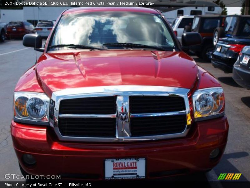 Inferno Red Crystal Pearl / Medium Slate Gray 2007 Dodge Dakota SLT Club Cab
