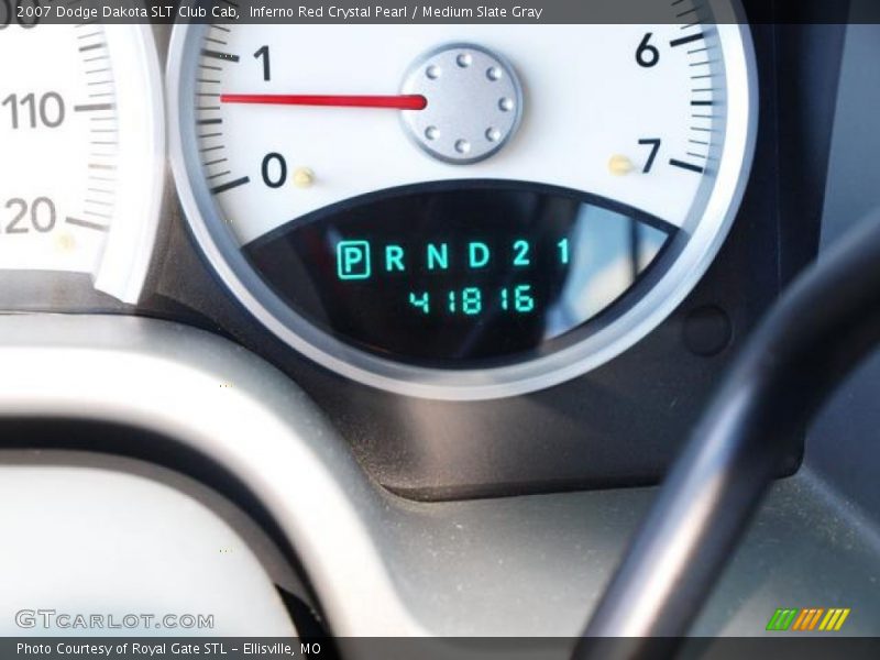 Inferno Red Crystal Pearl / Medium Slate Gray 2007 Dodge Dakota SLT Club Cab