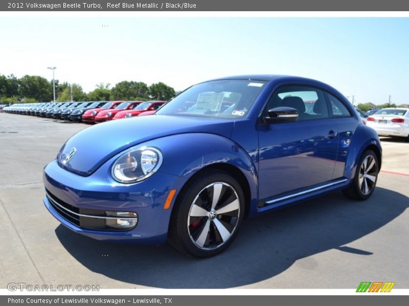 Reef Blue Metallic / Black/Blue 2012 Volkswagen Beetle Turbo
