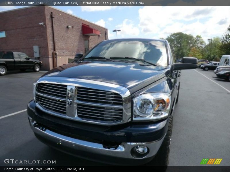 Patriot Blue Pearl / Medium Slate Gray 2009 Dodge Ram 3500 SLT Quad Cab 4x4