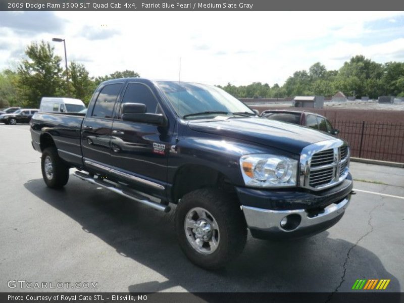 Patriot Blue Pearl / Medium Slate Gray 2009 Dodge Ram 3500 SLT Quad Cab 4x4