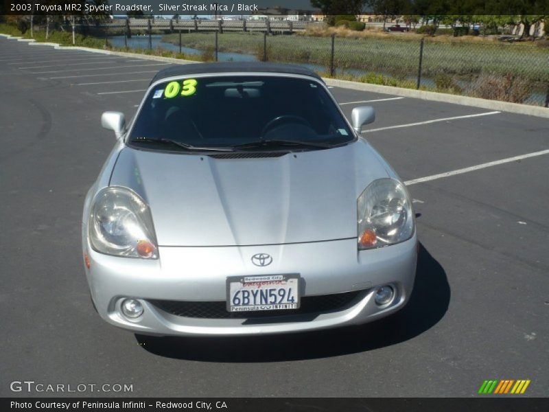 Silver Streak Mica / Black 2003 Toyota MR2 Spyder Roadster