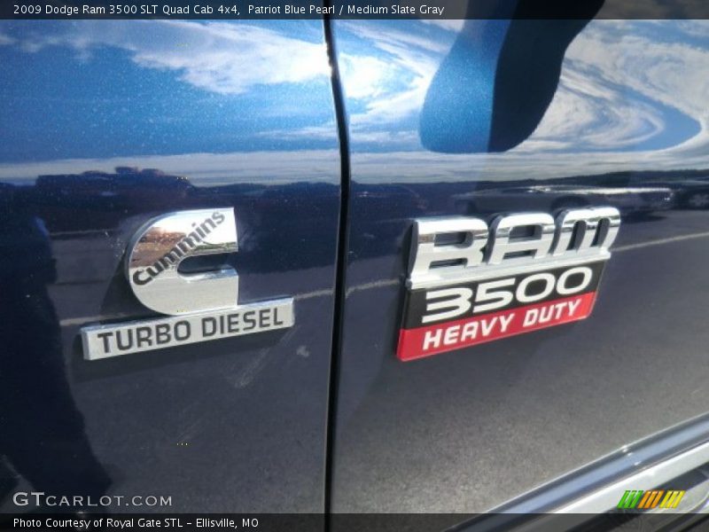 Patriot Blue Pearl / Medium Slate Gray 2009 Dodge Ram 3500 SLT Quad Cab 4x4