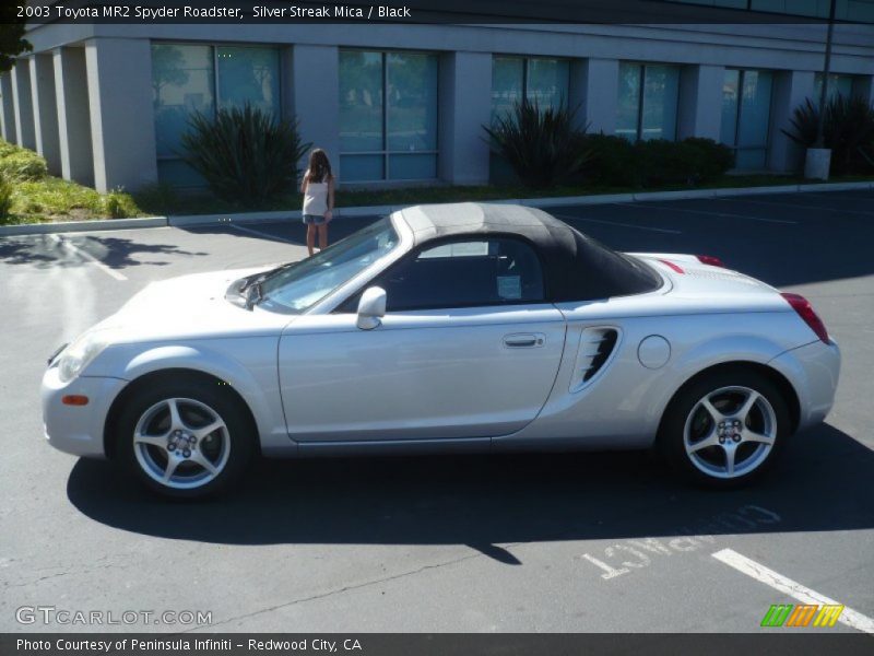Silver Streak Mica / Black 2003 Toyota MR2 Spyder Roadster