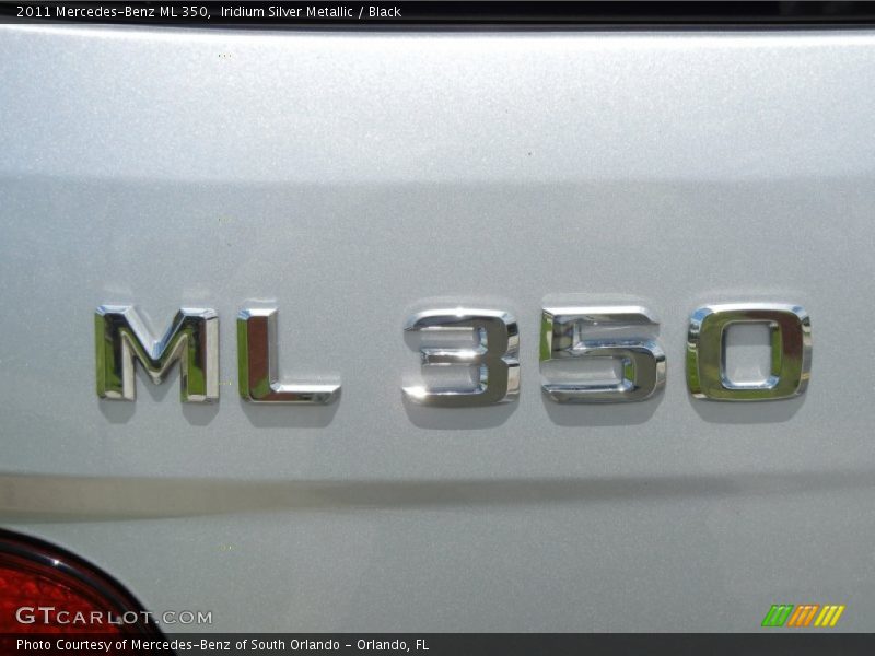 Iridium Silver Metallic / Black 2011 Mercedes-Benz ML 350