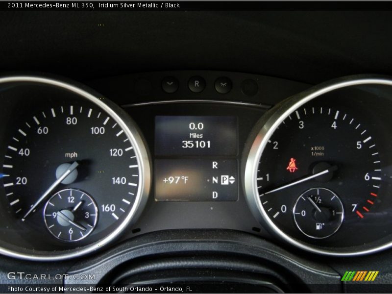 Iridium Silver Metallic / Black 2011 Mercedes-Benz ML 350