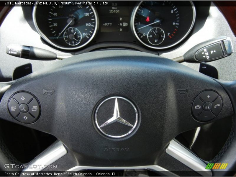 Iridium Silver Metallic / Black 2011 Mercedes-Benz ML 350
