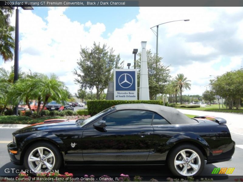 Black / Dark Charcoal 2009 Ford Mustang GT Premium Convertible