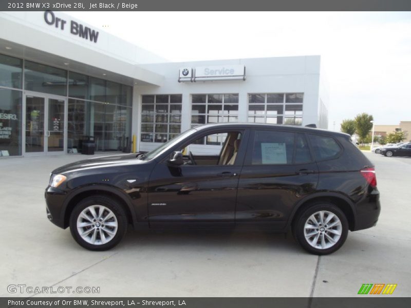 Jet Black / Beige 2012 BMW X3 xDrive 28i