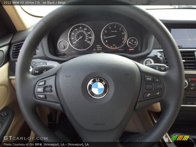 Jet Black / Beige 2012 BMW X3 xDrive 28i