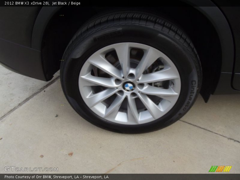 Jet Black / Beige 2012 BMW X3 xDrive 28i